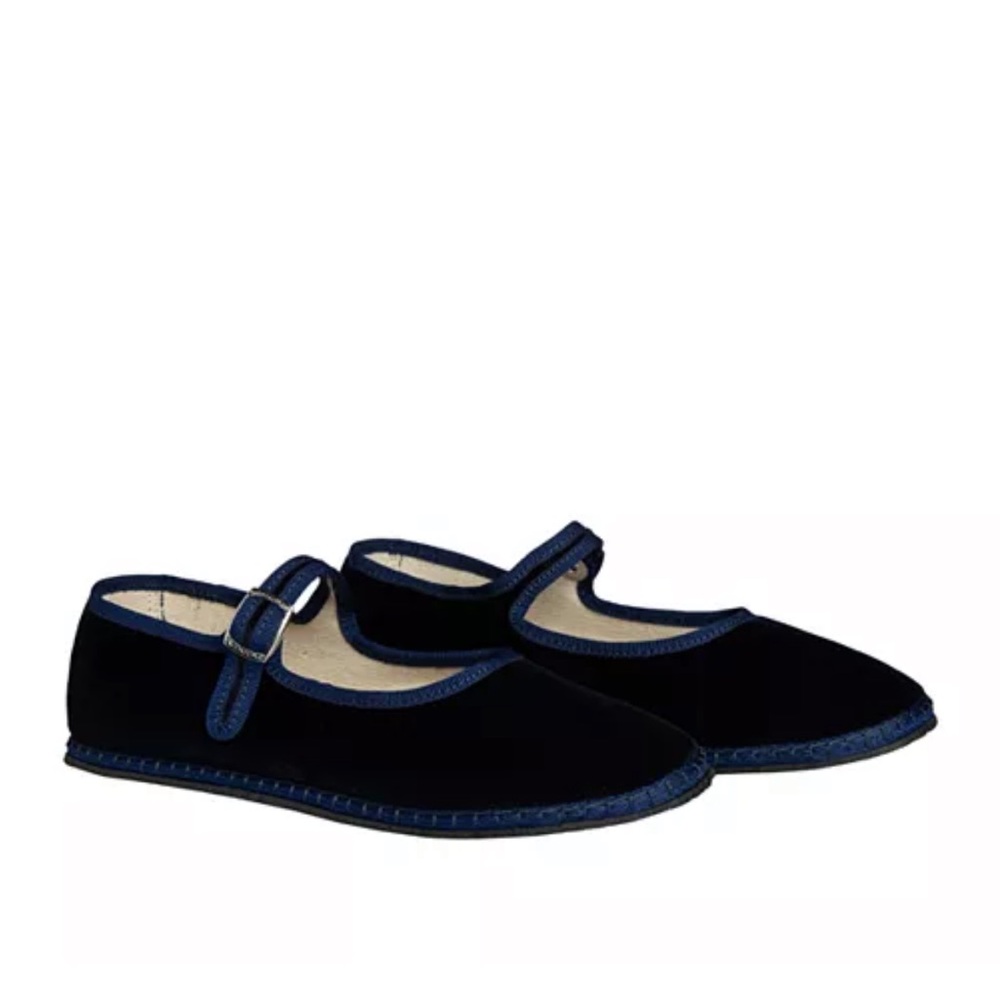 Vibi Venezia Mary Jane Velvet Ballet Flats